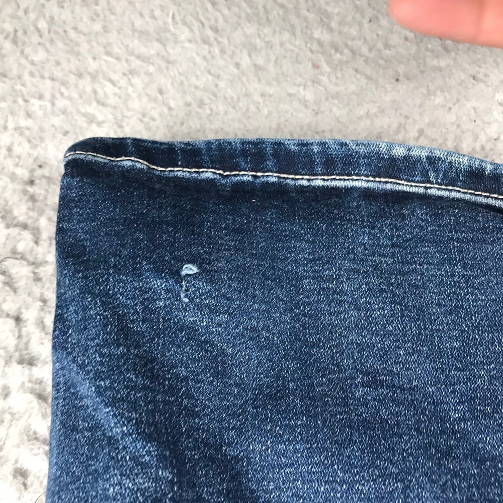 BKE Alec Jeans Men 29L (28x30) Blue Straight Leg Dark Wash Distressed Denim - Picture 3 of 15